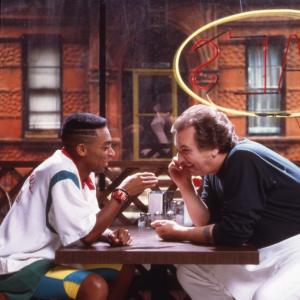 Still of Spike Lee and Danny Aiello in Do the Right Thing 1989
