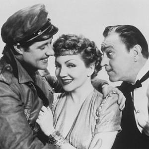 Don Ameche John Barrymore and Claudette Colbert in Midnight 1939