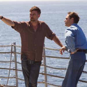 Paul Thomas Anderson and Joaquin Phoenix in The Master 2012
