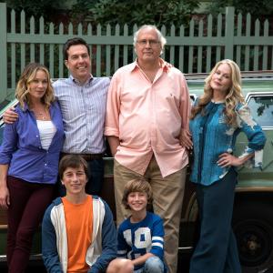 Still of Chevy Chase, Beverly D'Angelo, Christina Applegate, Ed Helms, Skyler Gisondo and Steele Stebbins in Vacation (2015)