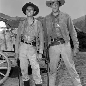 Still of James Arness and Dennis Weaver in Gunsmoke 1955