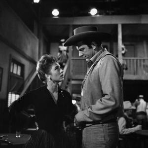 Still of James Arness and Amanda Blake in Gunsmoke (1955)