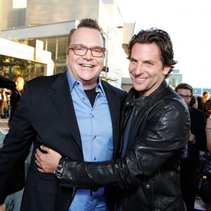 Tom Arnold and Bradley Cooper at event of Hit and Run (2012)