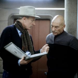 Stuart Baird and Patrick Stewart in Star Trek Nemesis 2002