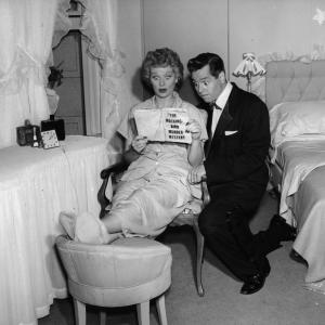 Still of Lucille Ball and Desi Arnaz Jr in I Love Lucy 1951