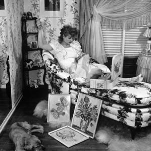 Lucille Ball at home