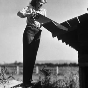 Lucille Ball at her San Fernando Valley ranch home