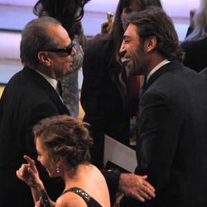 Jack Nicholson and Javier Bardem at event of The 80th Annual Academy Awards 2008