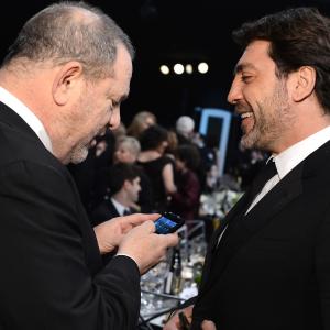 Javier Bardem and Harvey Weinstein