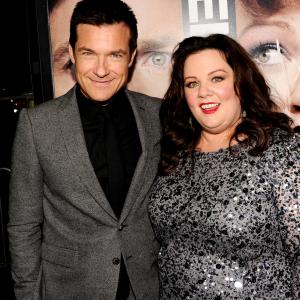 Jason Bateman and Melissa McCarthy arrive at the premiere of Universal Pictures Identity Theft at the Village Theatre on February 4 2013 in Los Angeles California