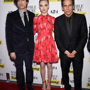 Noah Baumbach Ben Stiller and Amanda Seyfried at event of While Were Young 2014