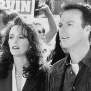 Still of Michael Keaton and Bonnie Bedelia in Speechless (1994)