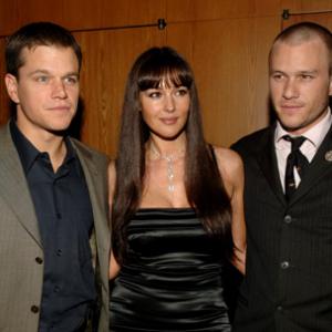 Matt Damon Monica Bellucci and Heath Ledger at event of The Brothers Grimm 2005