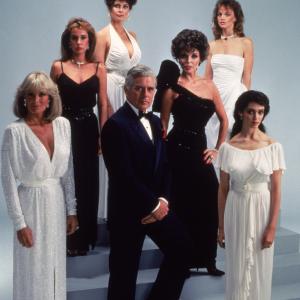 Still of Deborah Adair, Kathleen Beller, Pamela Bellwood, Joan Collins, John Forsythe, Linda Evans and Pamela Sue Martin in Dynasty (1981)