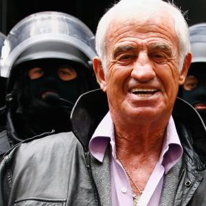 French actor JeanPaul Belmondo 75 guest of honor of the Parisian judiciary police arrives for the Quai des Orfevres literary award ceremony on November 12 2008 in Paris France After a career playing a range of police roles Belmondo posed for photos with the Parisian Judiciary Police