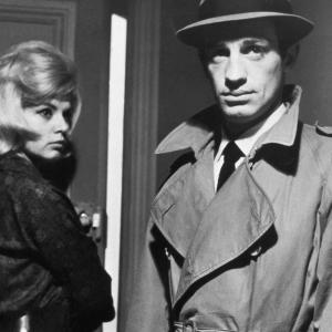 Still of Jean-Paul Belmondo and Monique Hennessy in Le doulos (1962)