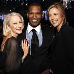 Helen Mirren, Annette Bening and Jamie Foxx at event of 13th Annual Screen Actors Guild Awards (2007)