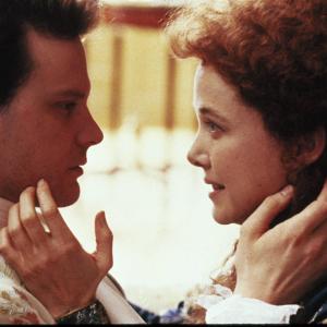 Still of Colin Firth and Annette Bening in Valmont (1989)