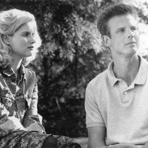 Still of Jennifer Jason Leigh and Peter Berg in Crooked Hearts 1991