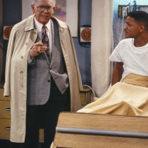 Still of Will Smith and Milton Berle in The Fresh Prince of BelAir 1990