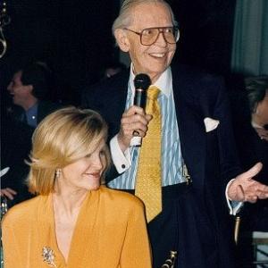 Milton Berle and wife Lorna Adams at Ernest Borgnine's 80th Birthday Party, 1997.