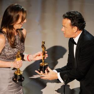 Tom Hanks and Kathryn Bigelow at event of The 82nd Annual Academy Awards (2010)