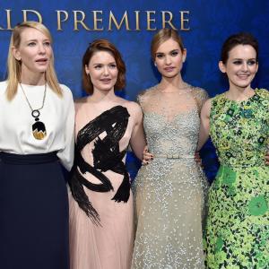 Cate Blanchett Holliday Grainger Sophie McShera and Lily James at event of Pelene 2015