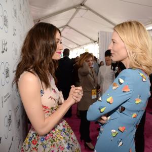 Cate Blanchett and Emmy Rossum at event of 30th Annual Film Independent Spirit Awards (2015)