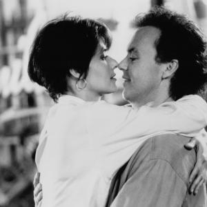 Still of Michael Keaton and Lorraine Bracco in The Dream Team 1989