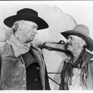 Still of John Wayne and Walter Brennan in Red River 1948