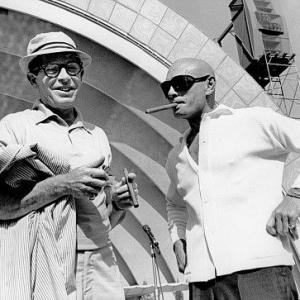 Milton Berle & Yul Brynner at Hollywood Bowl, c. 1962.