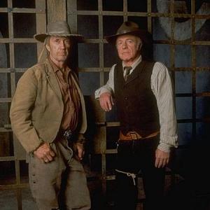 James Caan and David Carradine in Warden of Red Rock 2001