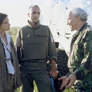 Still of Simon Callow, Katrin Cartlidge and Georges Siatidis in No Man's Land (2001)