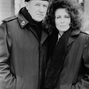 Still of Gene Hackman and Joanna Cassidy in The Package 1989