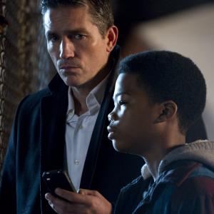 Still of Jim Caviezel and Astro in Person of Interest (2011)