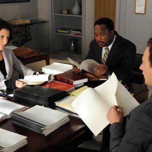 Still of Josh Charles Lisa Edelstein and Isiah Whitlock in The Good Wife 2009