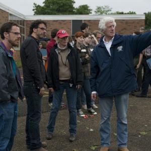 Still of Ethan Coen Joel Coen Roger Deakins and Betsy Magruder in A Serious Man 2009