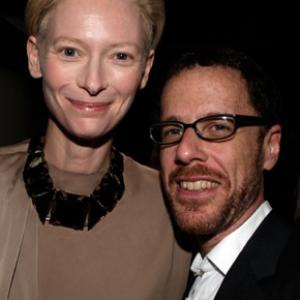Ethan Coen and Tilda Swinton at event of A Serious Man 2009