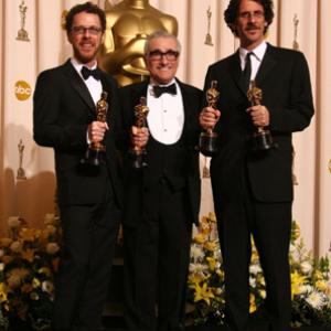 Martin Scorsese, Ethan Coen and Joel Coen at event of The 80th Annual Academy Awards (2008)