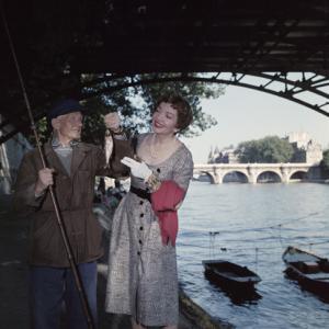 Claudette Colbert in Paris circa 1950s