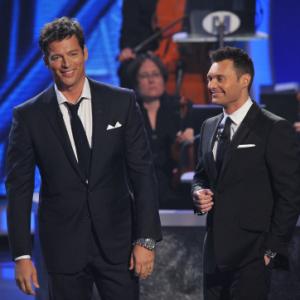 Still of Harry Connick Jr and Ryan Seacrest in American Idol The Search for a Superstar 2002
