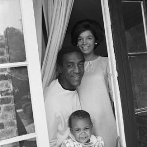Bill Cosby at home with his daughter Erika and wife Camille