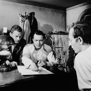 Still of Orson Welles Joseph Cotten and Everett Sloane in Citizen Kane 1941