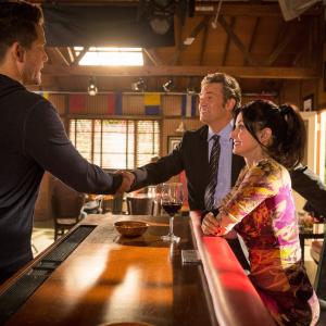 Still of Courteney Cox Matthew Perry and Josh Hopkins in Cougar Town 2009