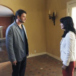 Still of Courteney Cox and Scott Foley in Cougar Town (2009)