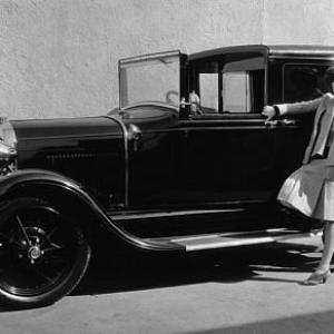 Joan Crawford with her 1928 Model A Ford C. 1928 *M.W.*