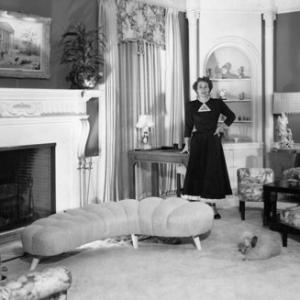 Joan Crawford at home in Los Angeles C 1949