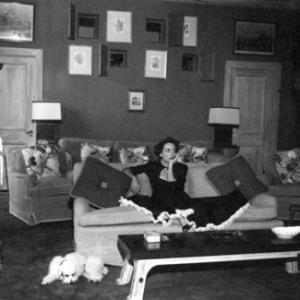 Joan Crawford at home in Los Angeles C. 1949