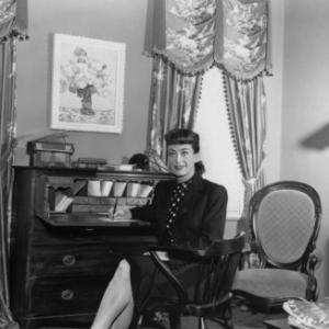 Joan Crawford at home in Los Angeles C 1945