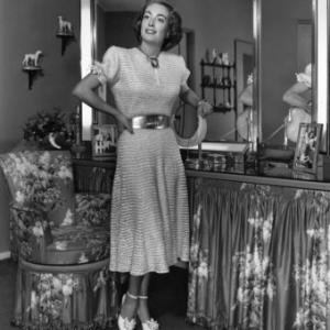 Joan Crawford at home in Los Angeles C 1949